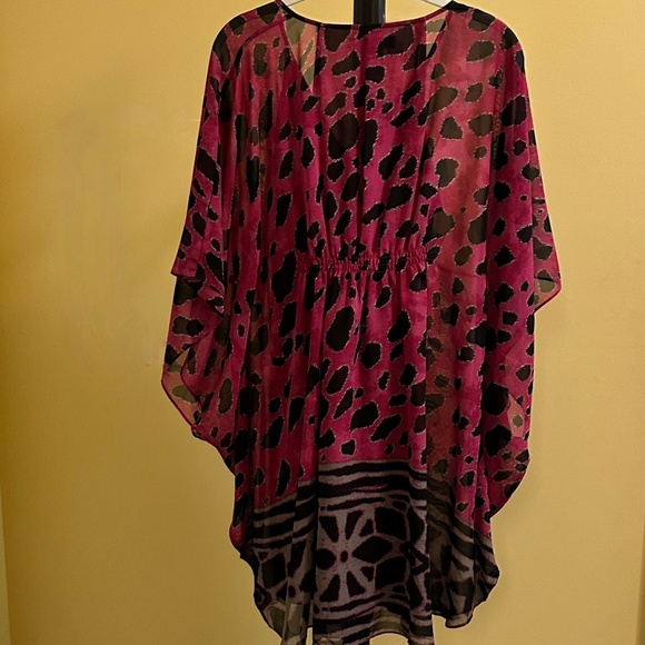 INC International Concepts NWOT Sheer Batwing Dress (2) - Picture 4 of 12